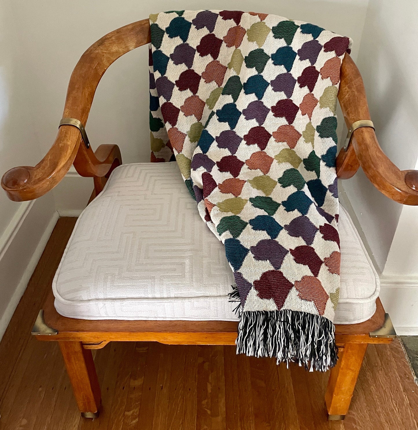 Custom Pet Throw Blanket Dog Houndstooth Pattern COTTON Woven Personalized ROTTWEILER Dog Pet Memory Blanket Made in USA Dog Sympathy Gift