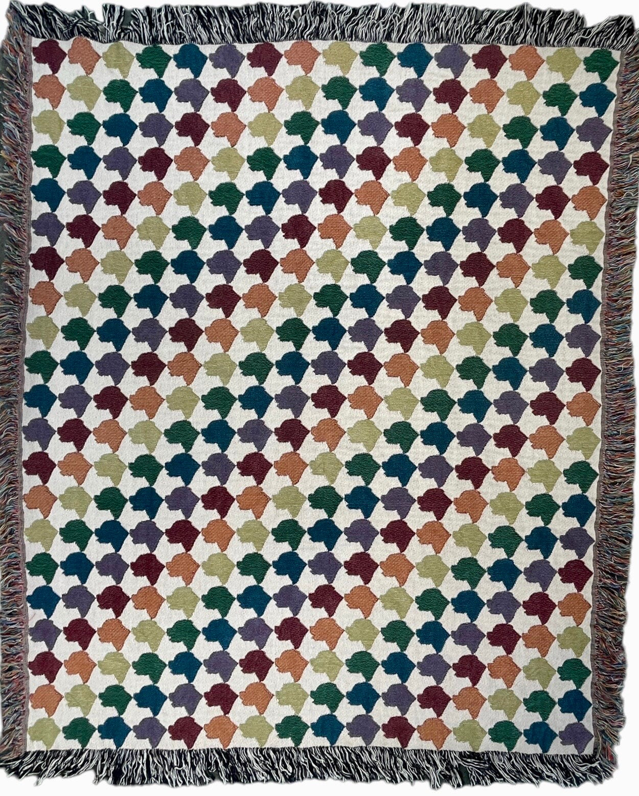 Custom Pet Throw Blanket Dog Houndstooth Pattern COTTON Woven Personalized ROTTWEILER Dog Pet Memory Blanket Made in USA Dog Sympathy Gift