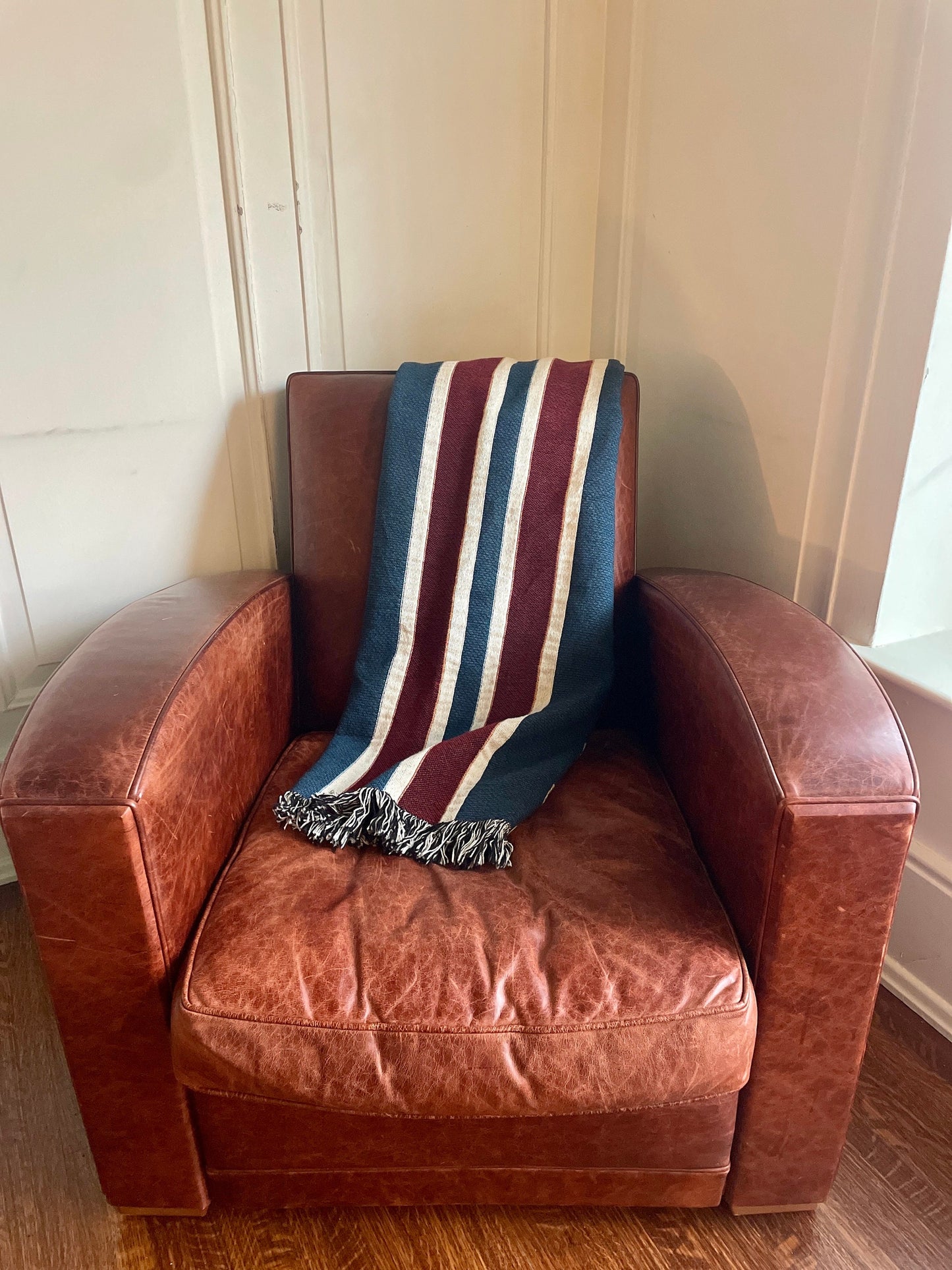 Football Gift 100% Woven COTTON Blanket Gift for Bills Mafia Fan Game Day Throw Blanket for Josh Allen Fan Gift For Him Pro Football Buffalo
