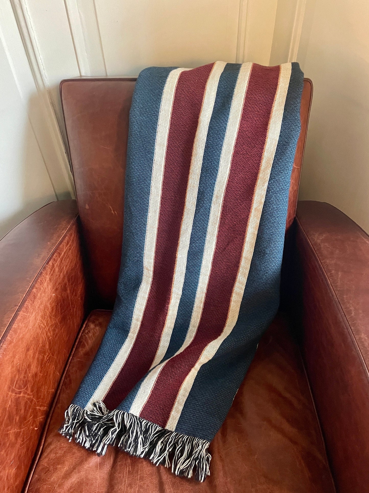 Football Gift 100% Woven COTTON Blanket Gift for Bills Mafia Fan Game Day Throw Blanket for Josh Allen Fan Gift For Him Pro Football Buffalo