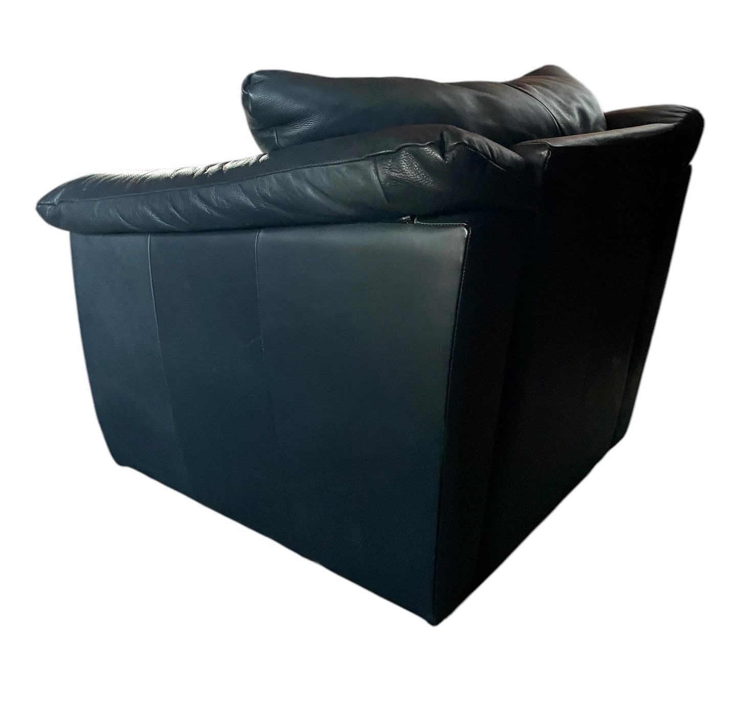 Black Leather Postmodern Armchair Vintage Black Postmodern Leather Armchair Postmodern Living Room Set Black Leather Style of Roche Bobois