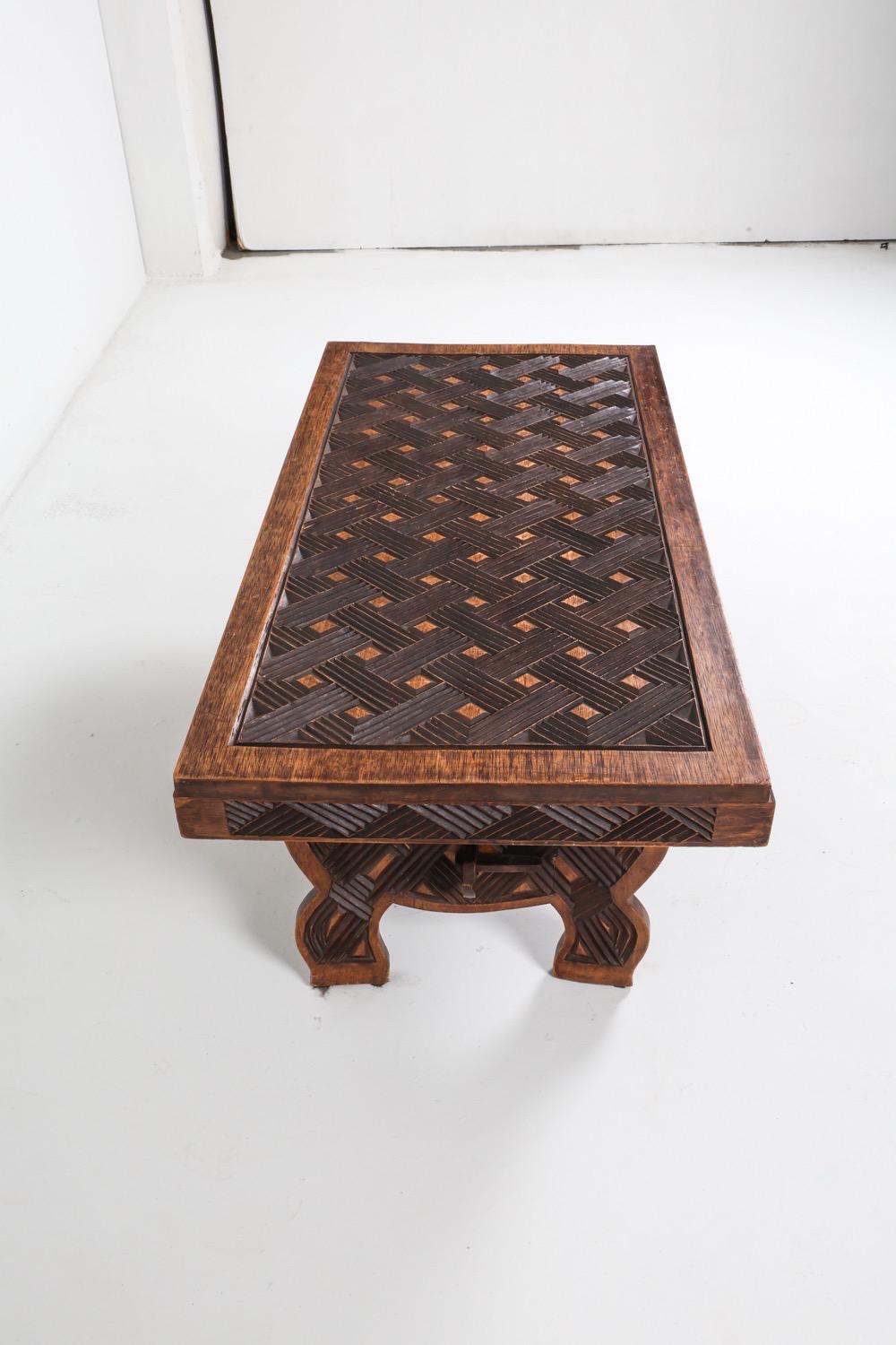 Gorgeous Moorish Carved Oak Coffee Table Farmhouse Coffee Table