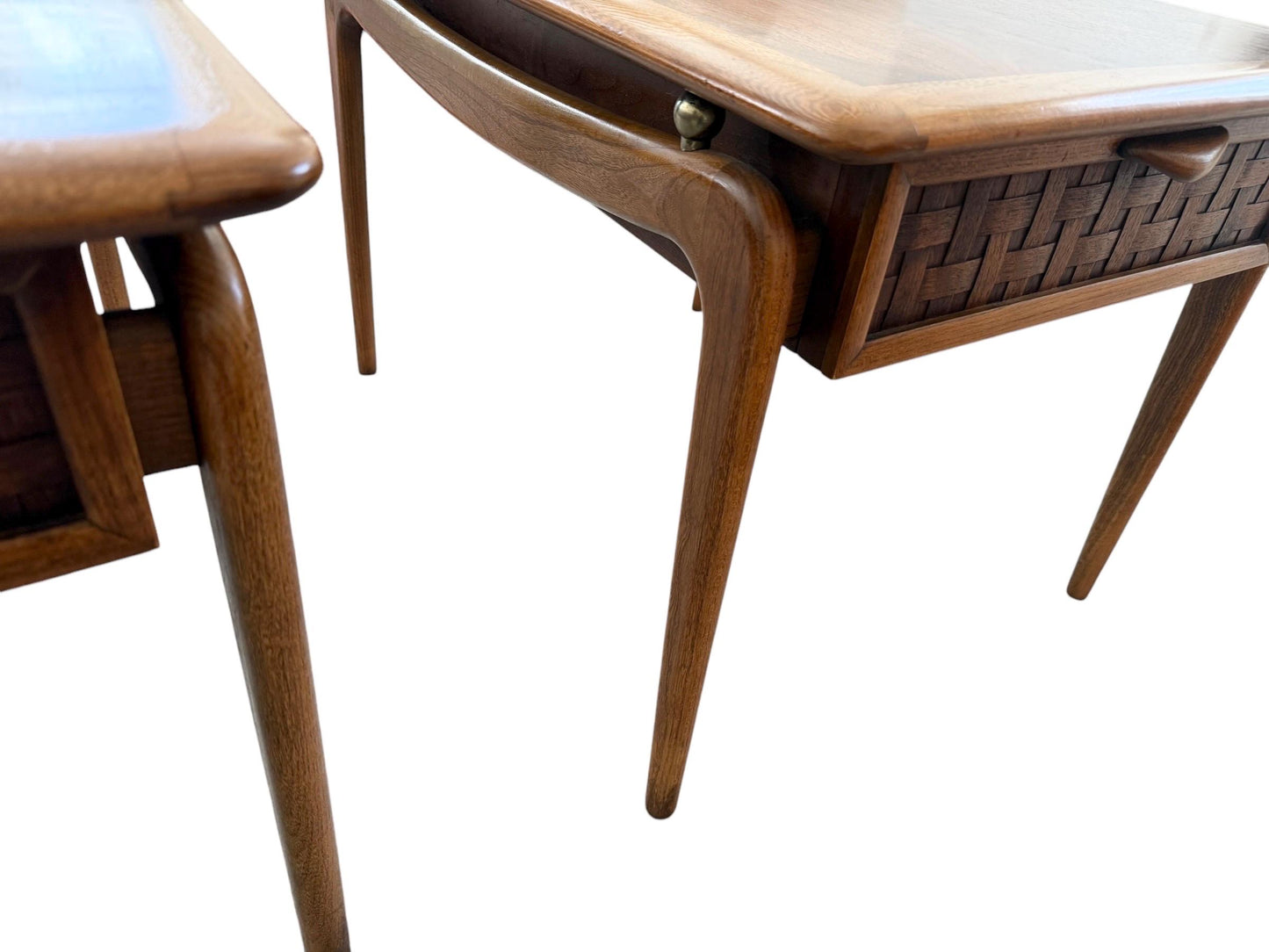 Lane Perception Pair of Side Tables by Andre Bus Midcentury Modern Iconic Pair of End Tables by Lane