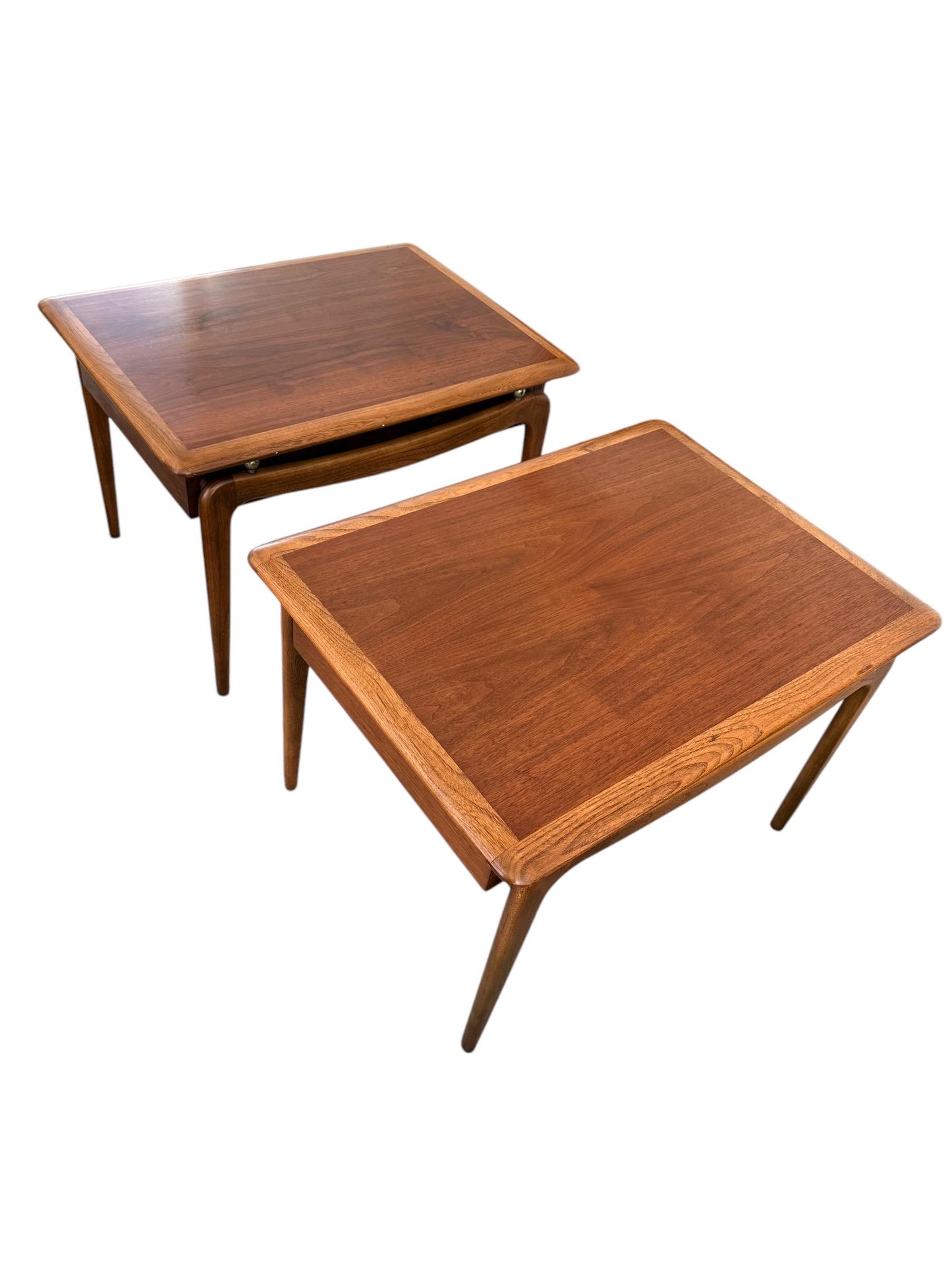 Lane Perception Pair of Side Tables by Andre Bus Midcentury Modern Iconic Pair of End Tables by Lane