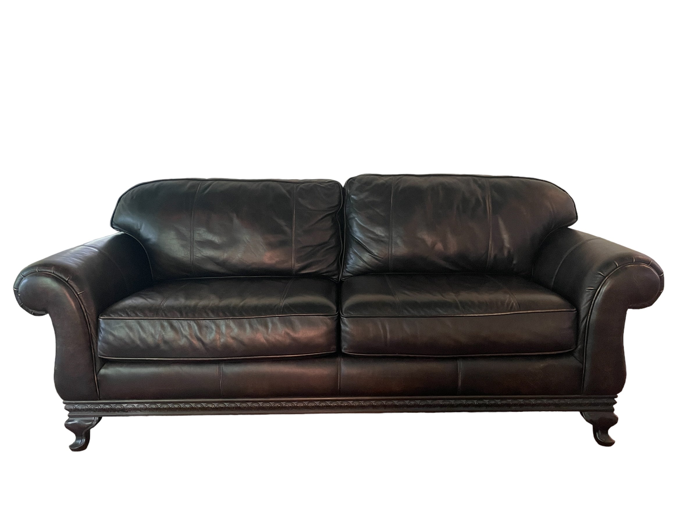 Bernhardt — Leather Sofa, Deep Seat
