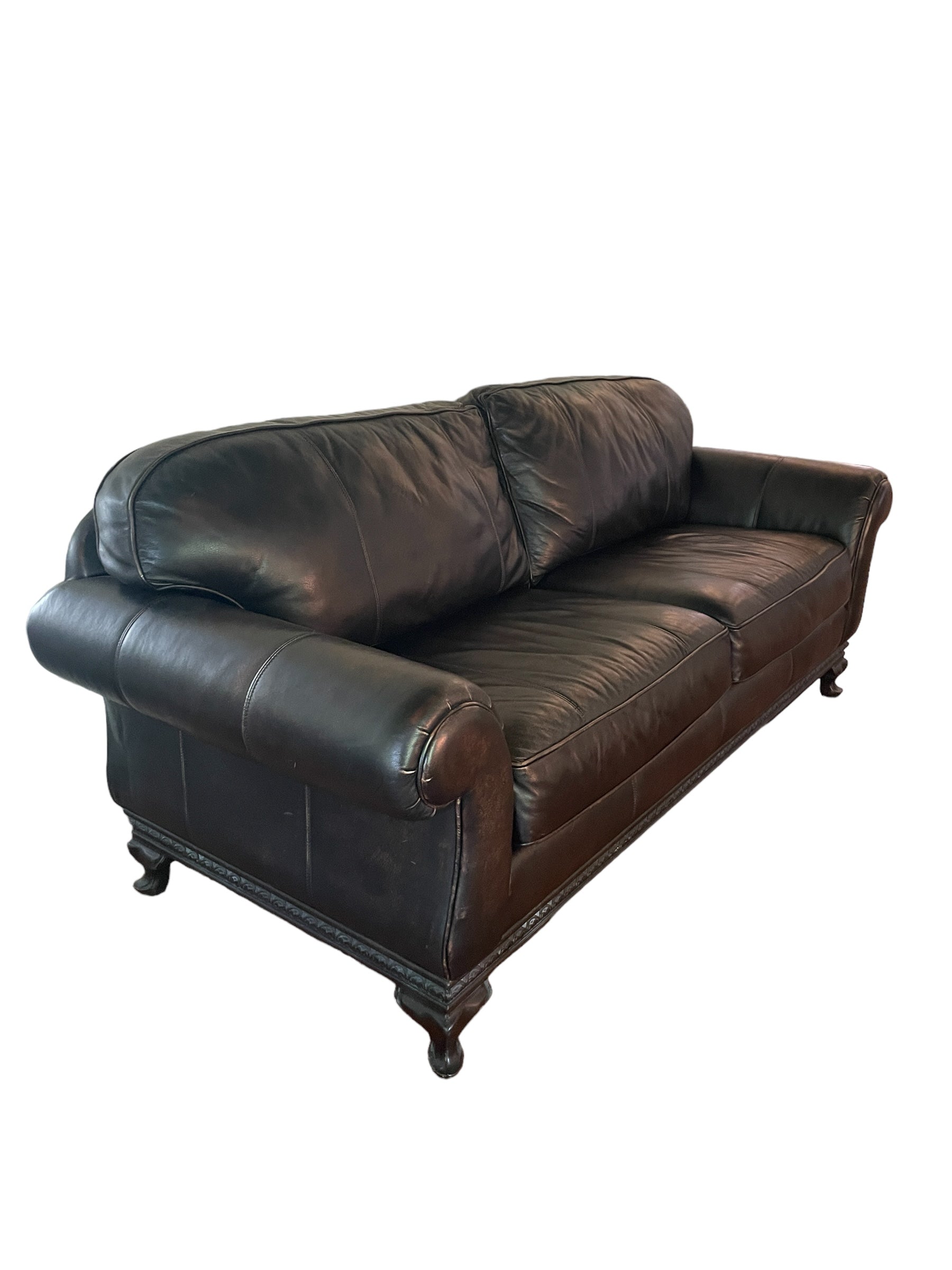 Bernhardt — Leather Sofa, Deep Seat