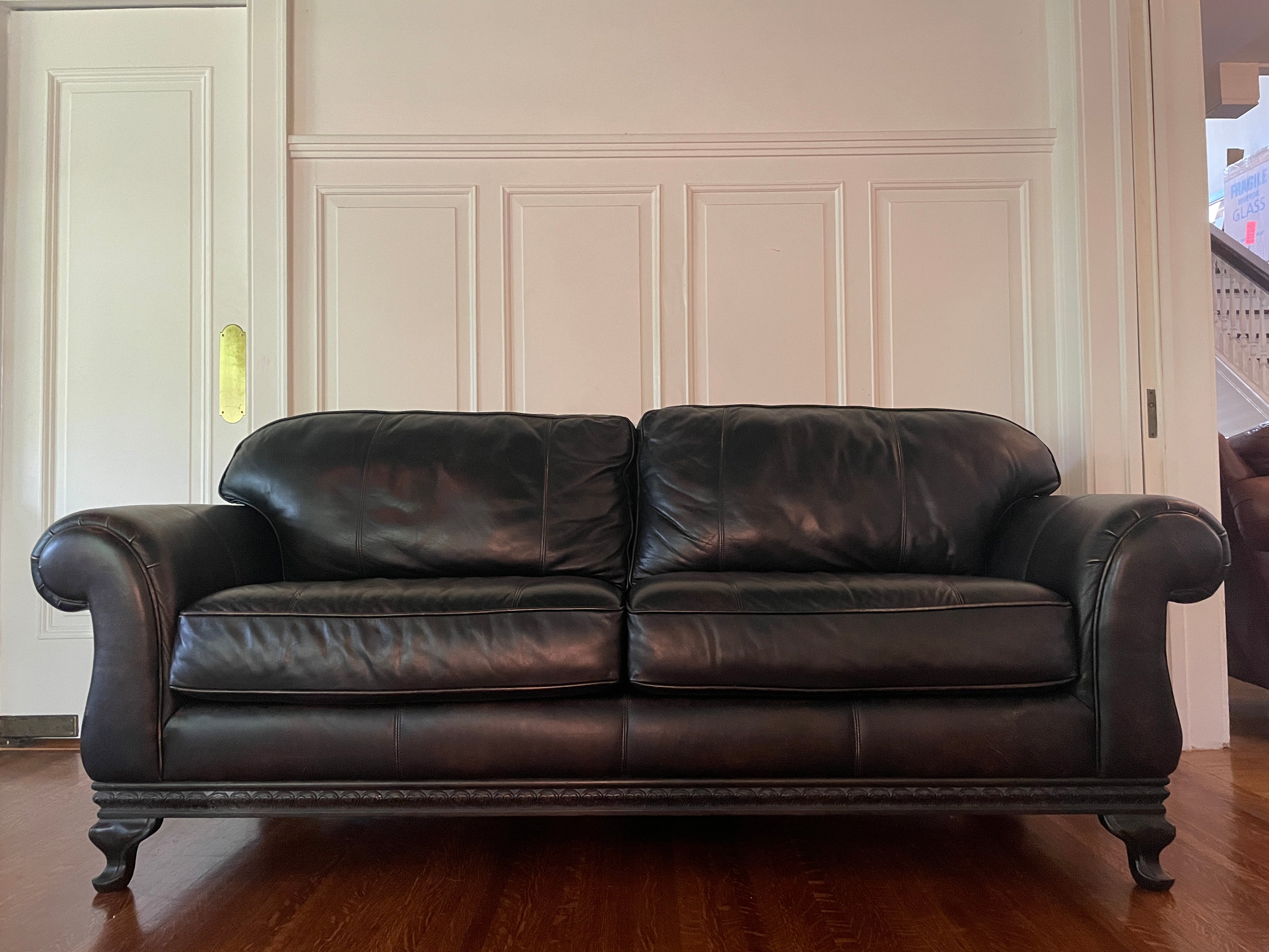 Bernhardt — Leather Sofa, Deep Seat