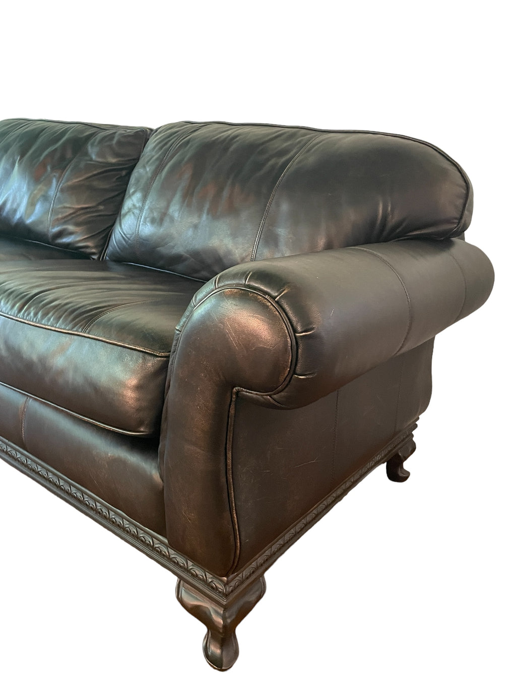 Bernhardt — Leather Sofa, Deep Seat