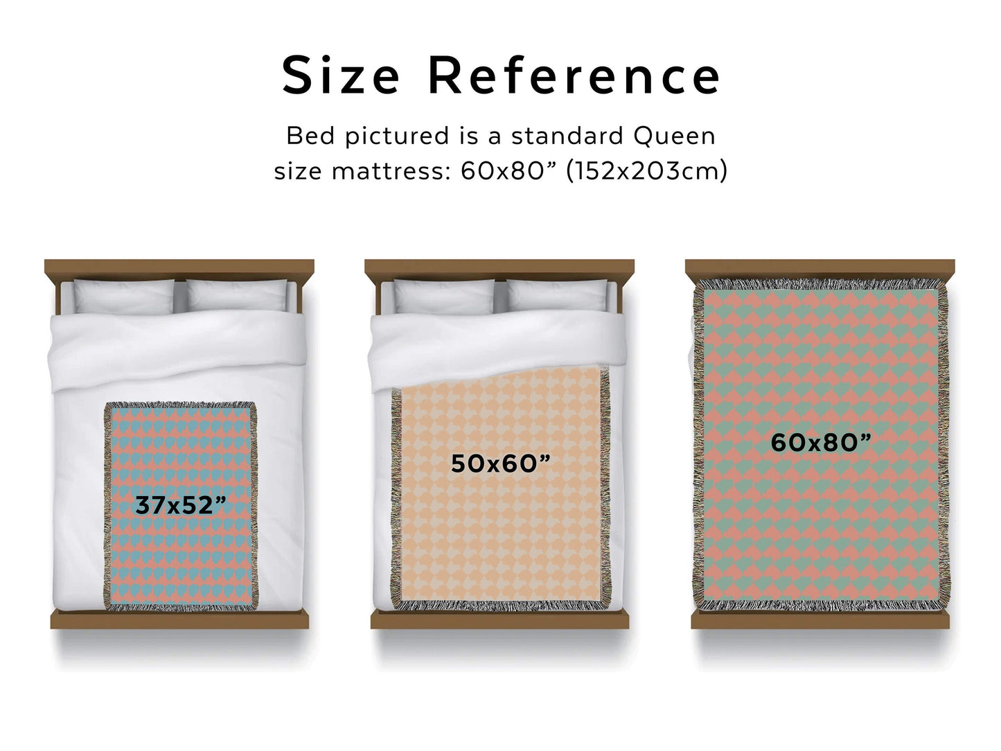 Custom Pet Blanket Gift for Dog Memorial Houndstooth Pattern Personalized for FRENCH BULLDOG 100% Cotton Pet Memory Blanket Made in the USA