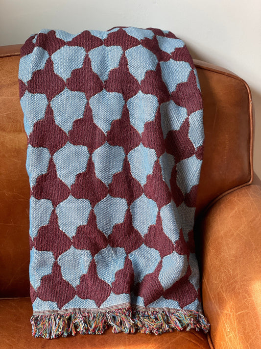 Custom Pet Blanket Gift for Dog Memorial Houndstooth Pattern Personalized for FRENCH BULLDOG 100% Cotton Pet Memory Blanket Made in the USA
