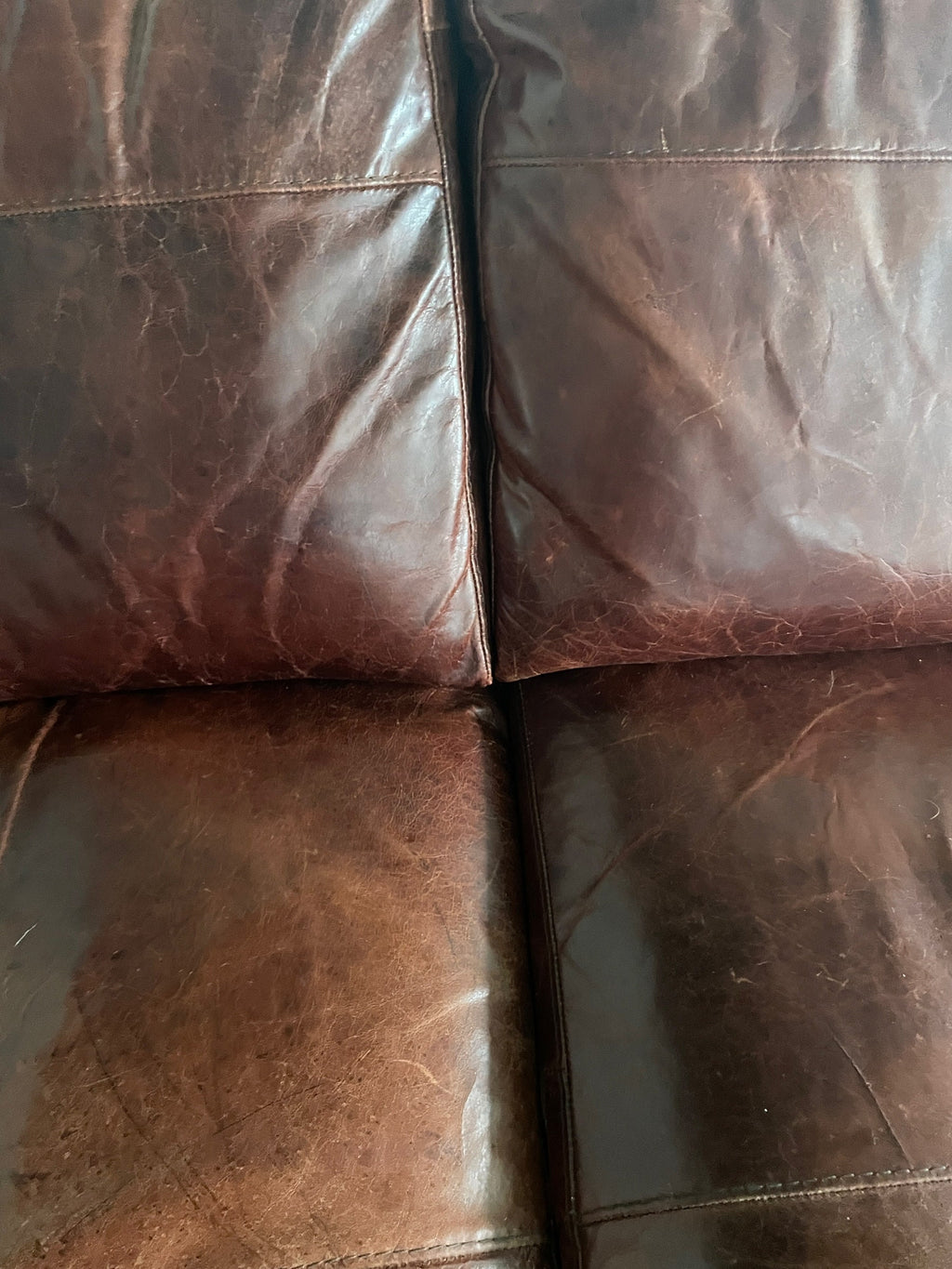 Restoration Hardware Style — Leather Sofa