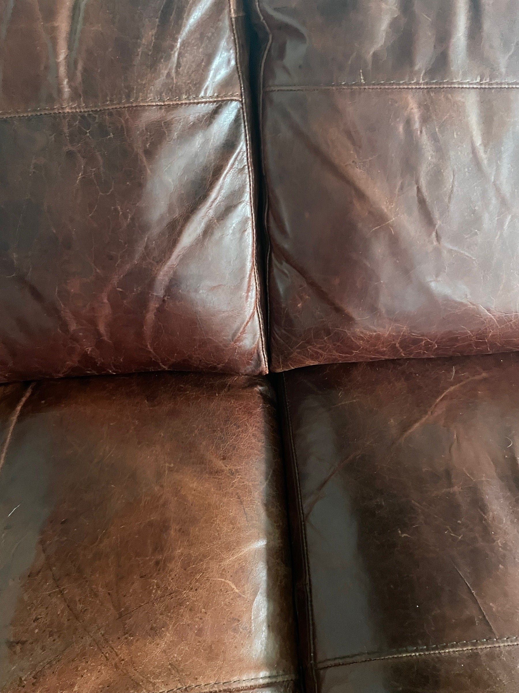 Restoration Hardware Style — Leather Sofa