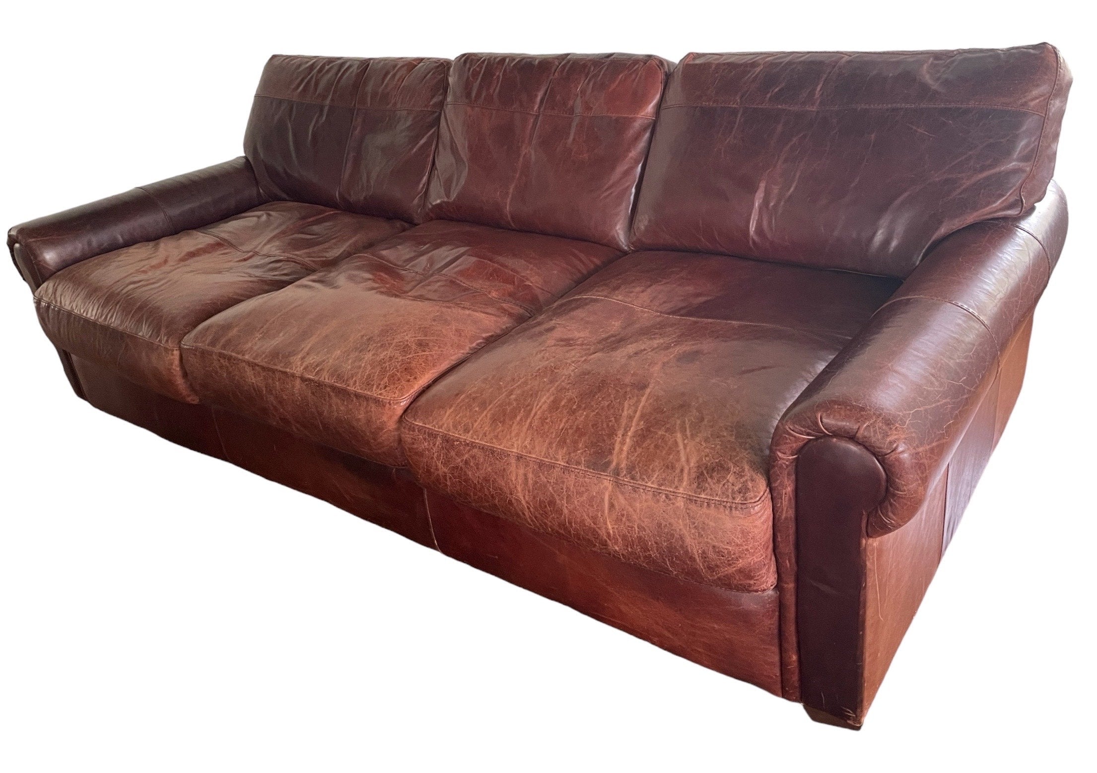 Restoration Hardware Style — Leather Sofa