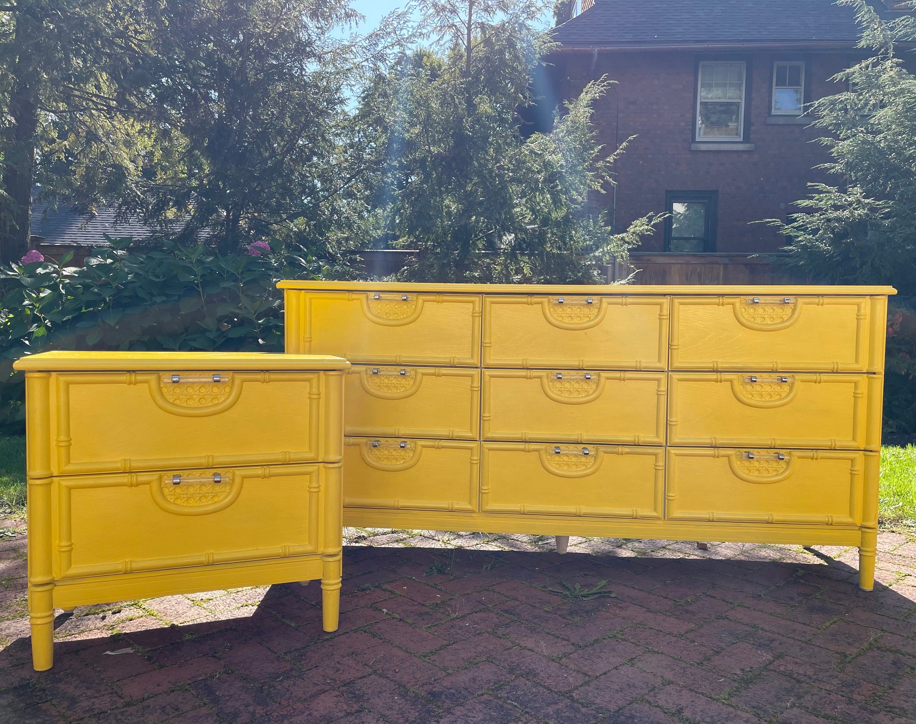 Bassett — Faux Bamboo Dresser