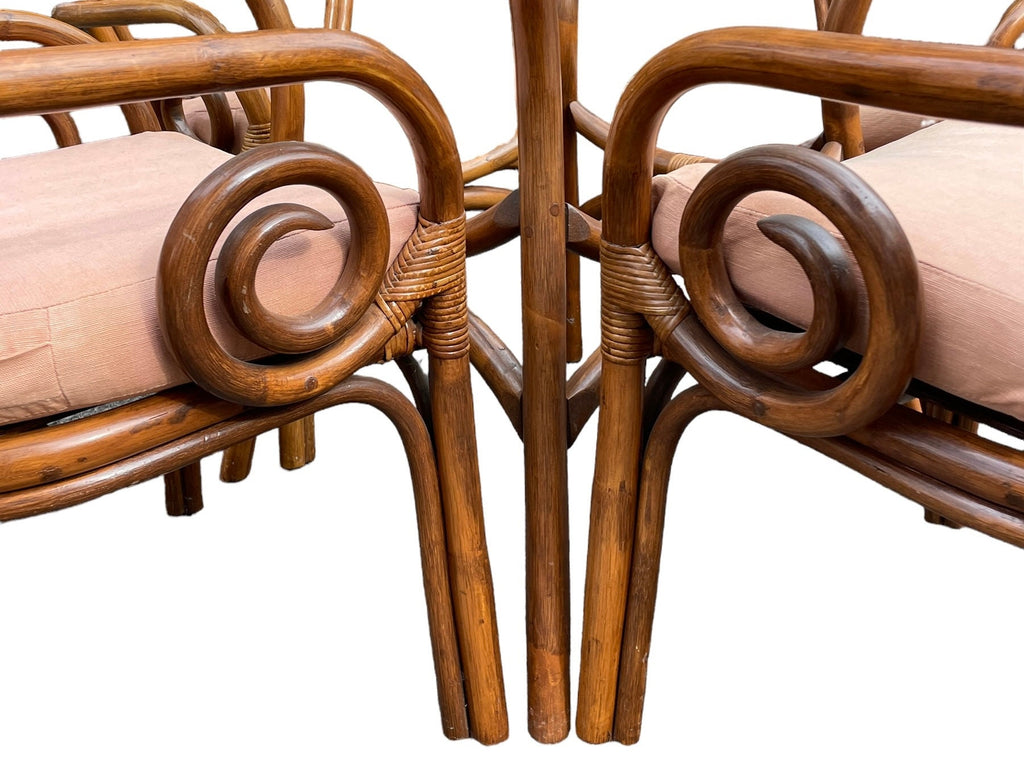 Peacock Chairs — Rattan Pair