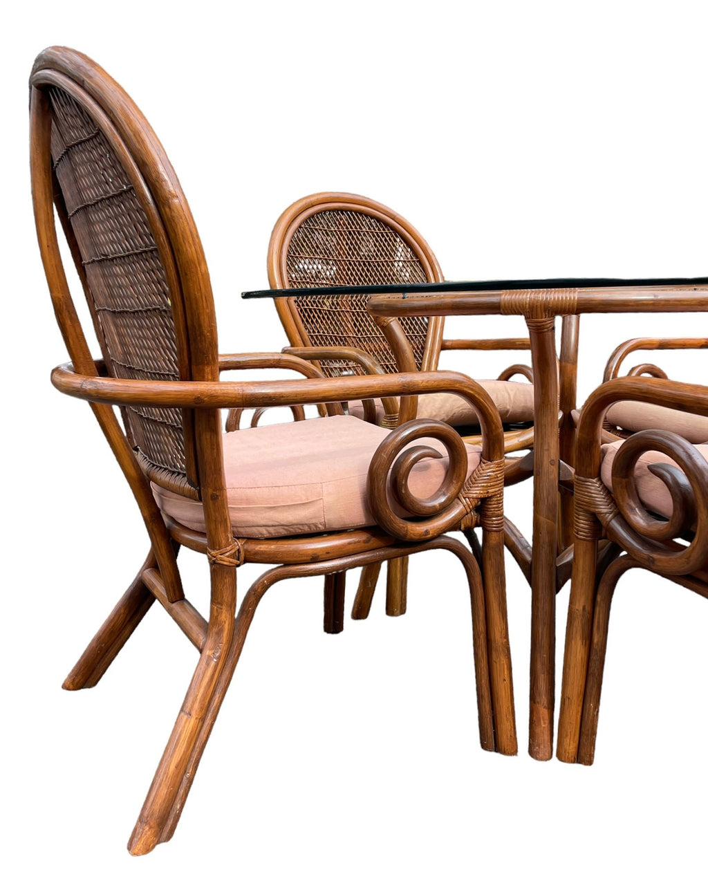 Peacock Chairs — Rattan Pair