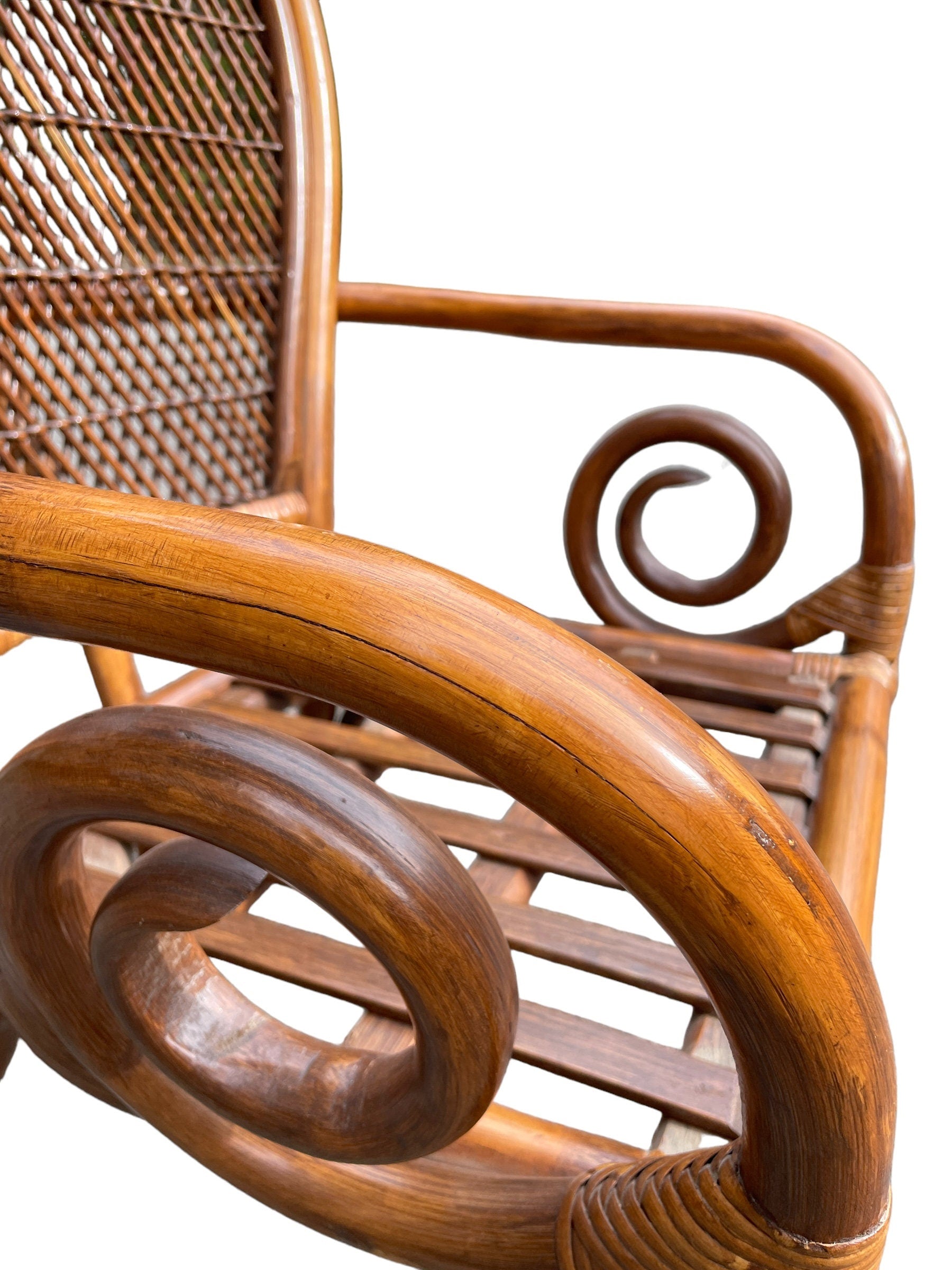 Peacock Chairs — Rattan Pair