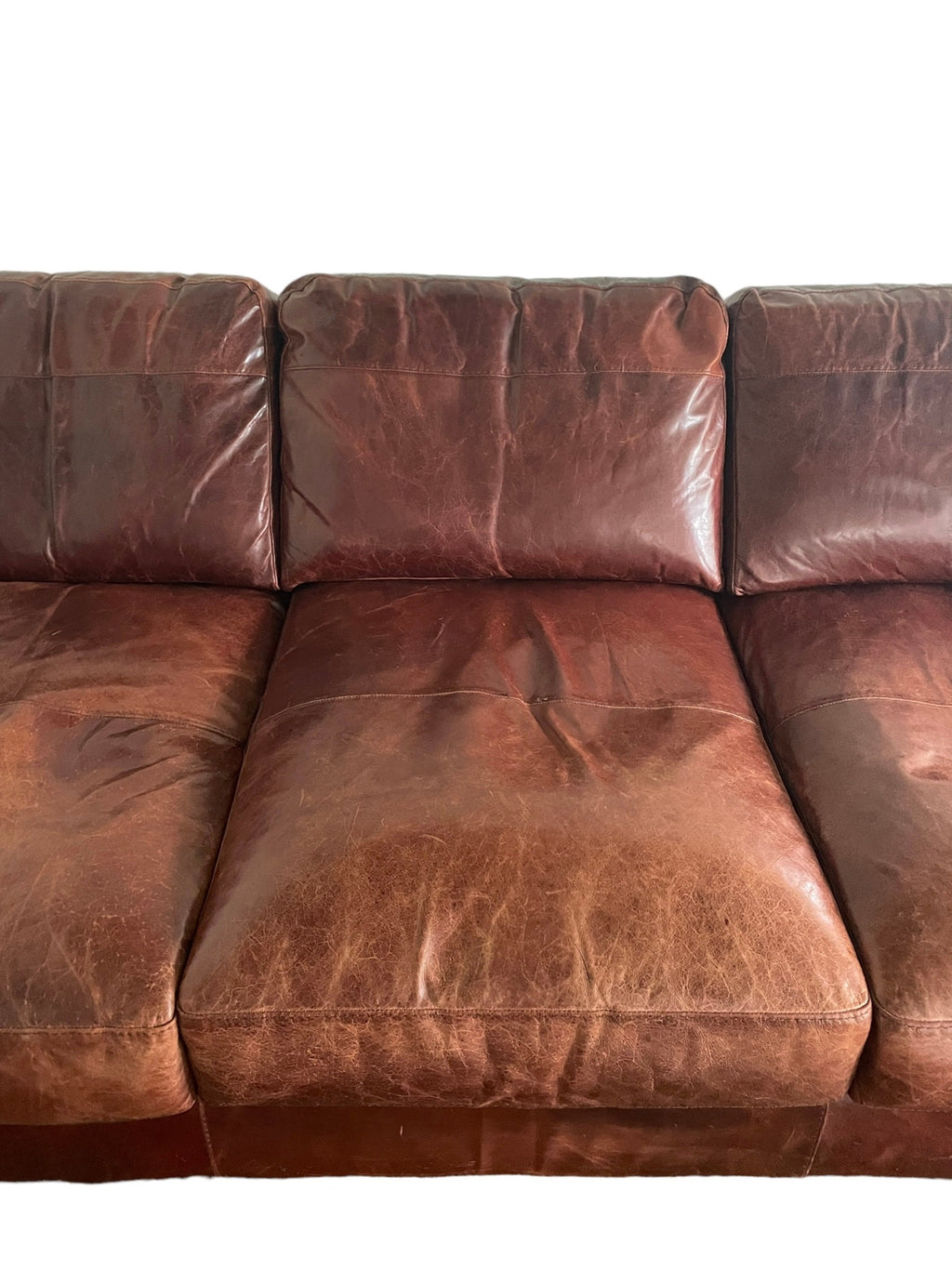 Restoration Hardware Style — Leather Sofa