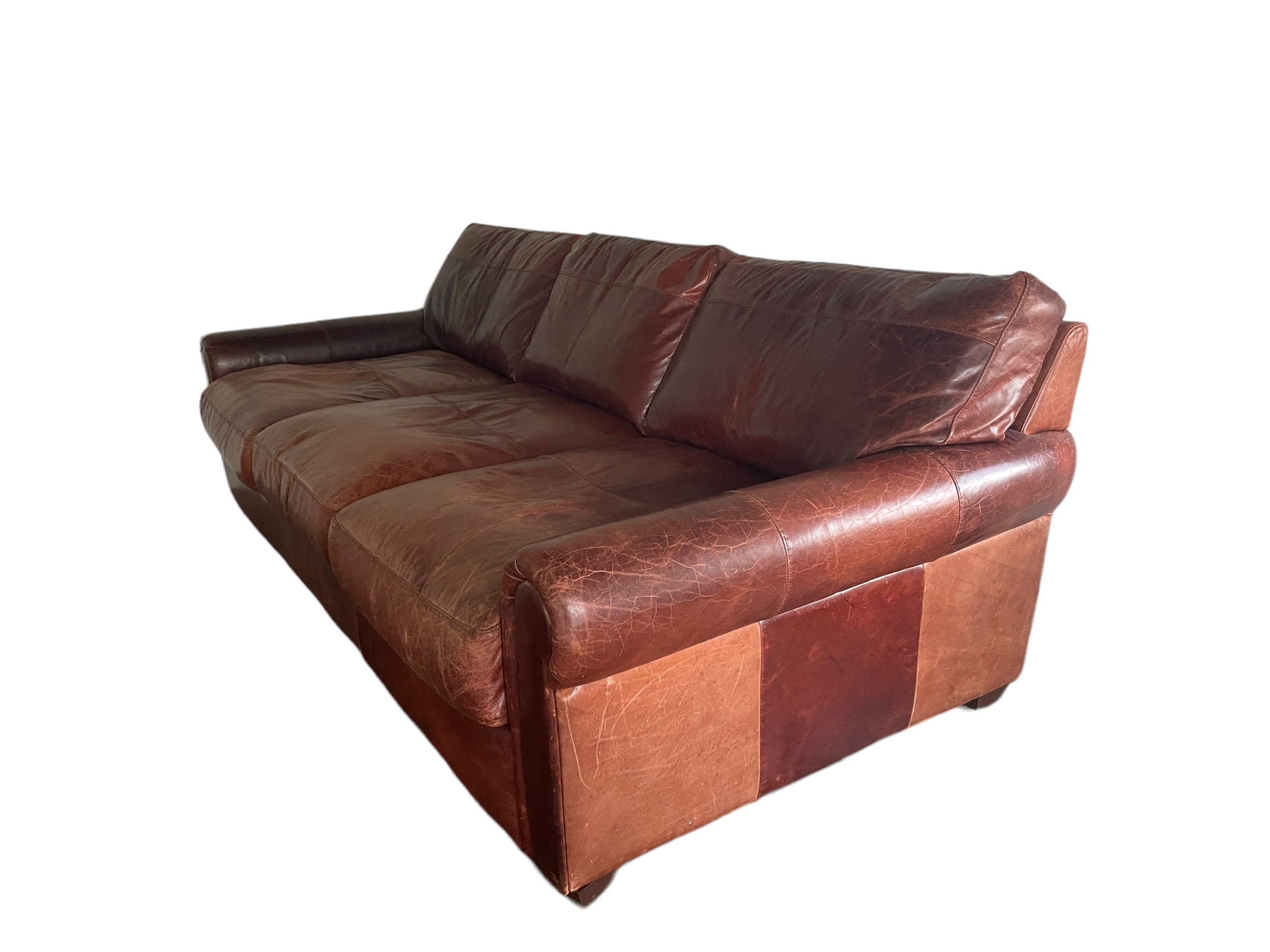 Restoration Hardware Style — Leather Sofa
