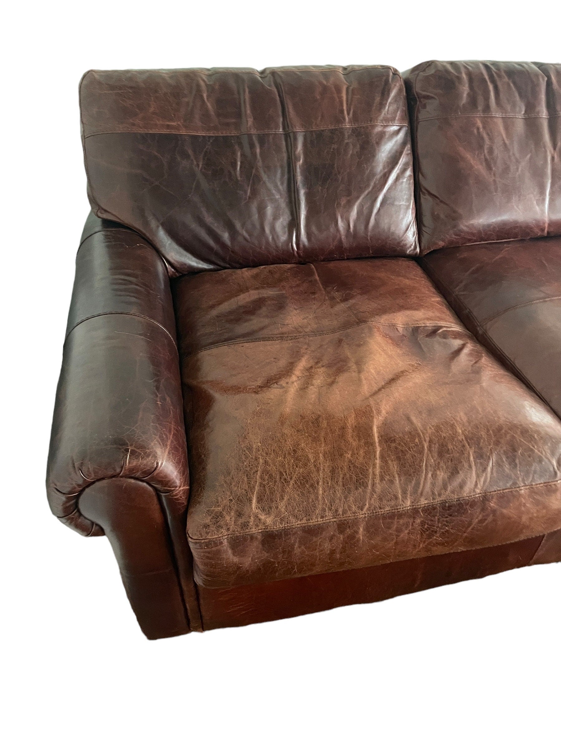 Restoration Hardware Style — Leather Sofa