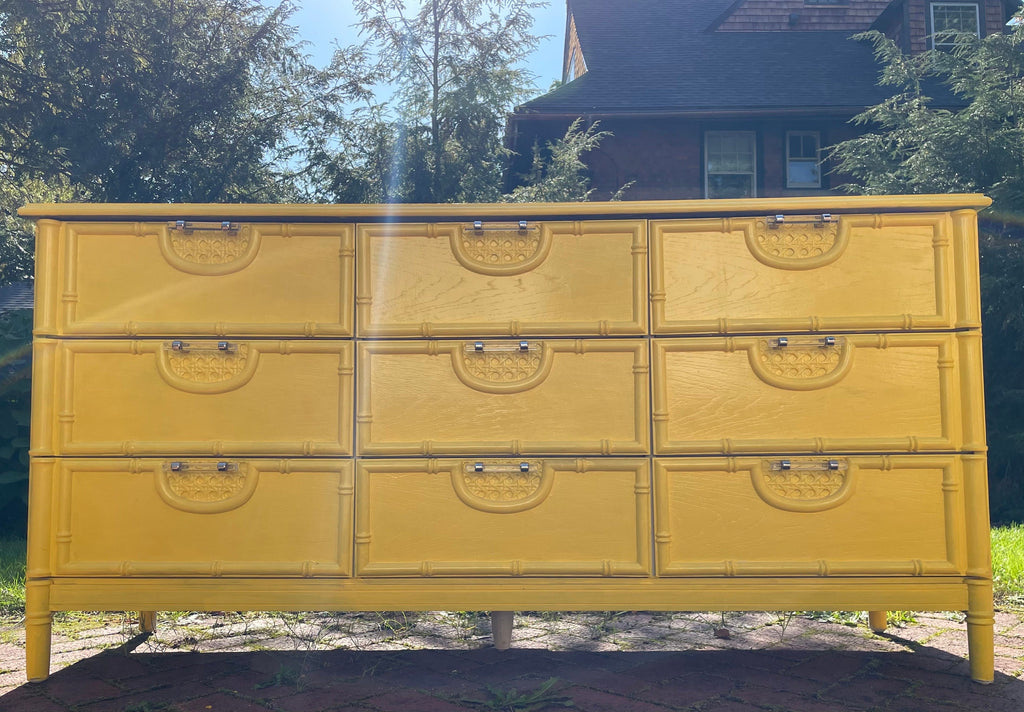 Bassett — Faux Bamboo Dresser