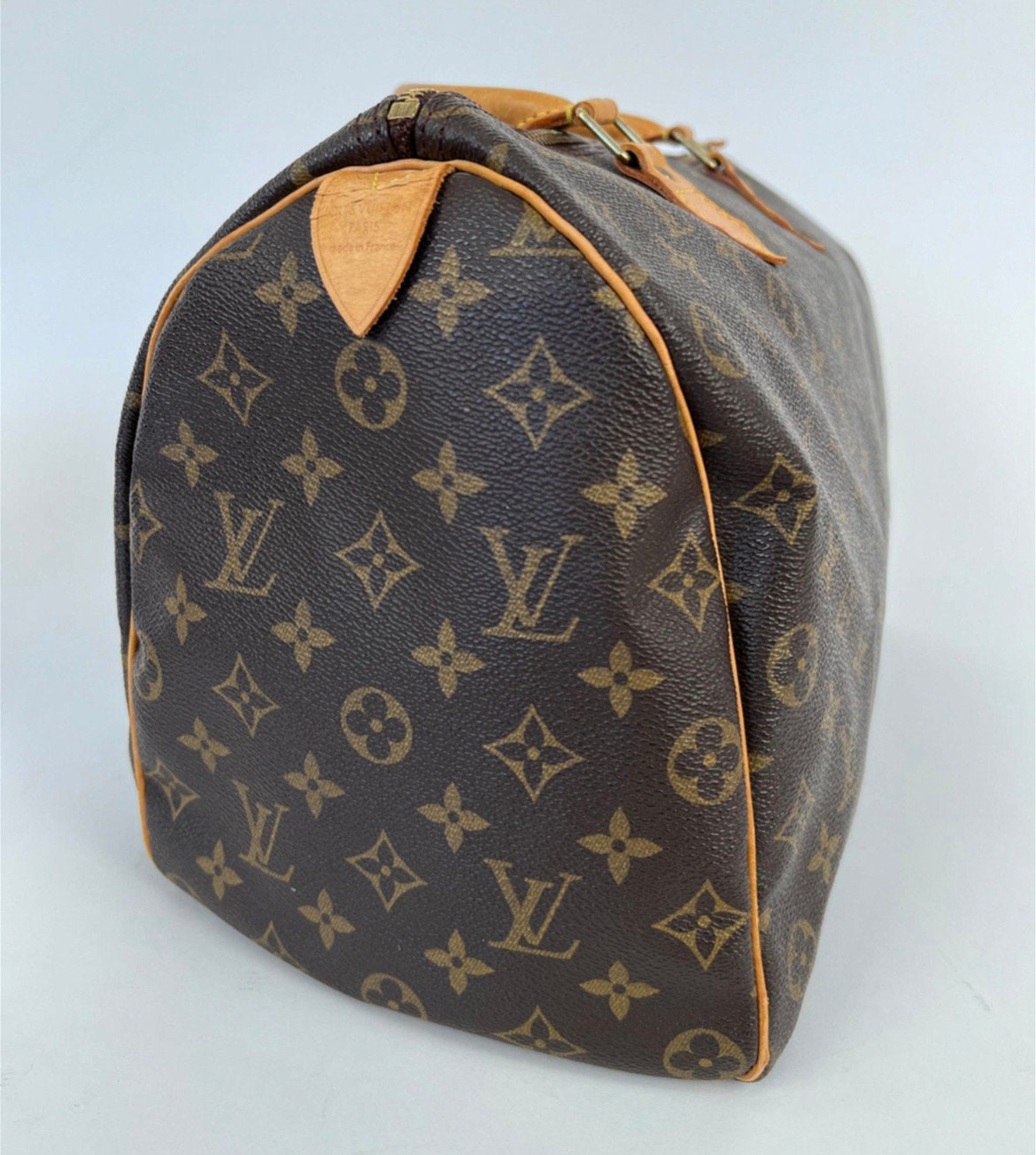 Vintage Louis Vuitton Handbag VINTAGE SPEEDY 35 Monogrammed LV Purse Free Shipping