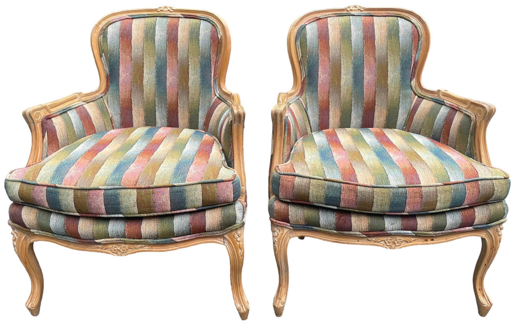French Bergere — Armchairs, Pair