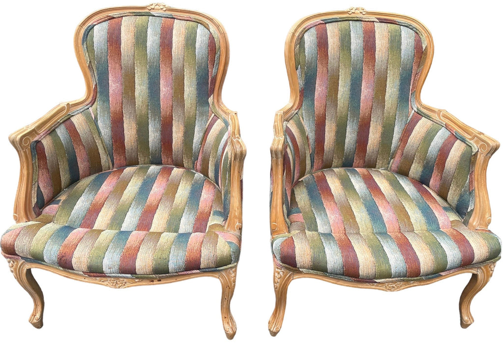 French Bergere — Armchairs, Pair
