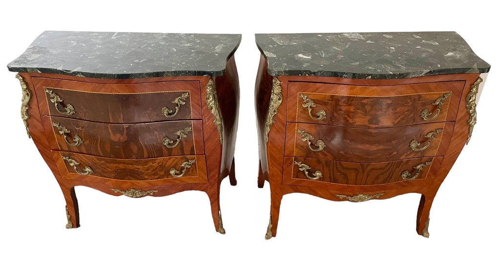 French Louis XV — Bombe Commode, Pair