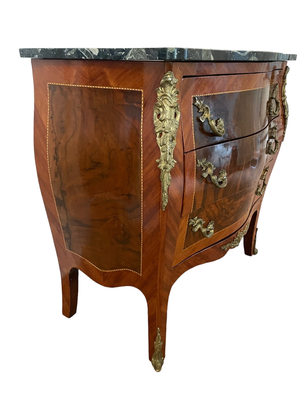 French Louis XV — Bombe Commode, Pair