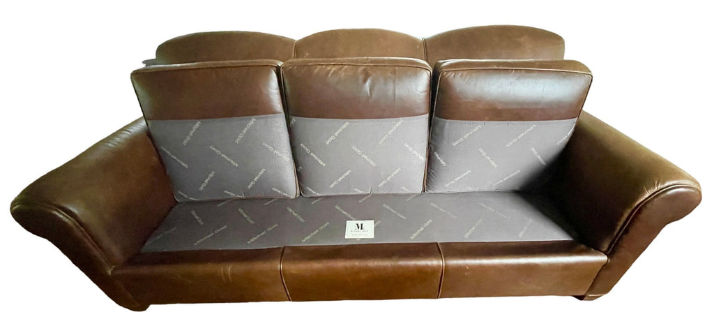 Mitchell Gold — Leather Sofa, Club Style