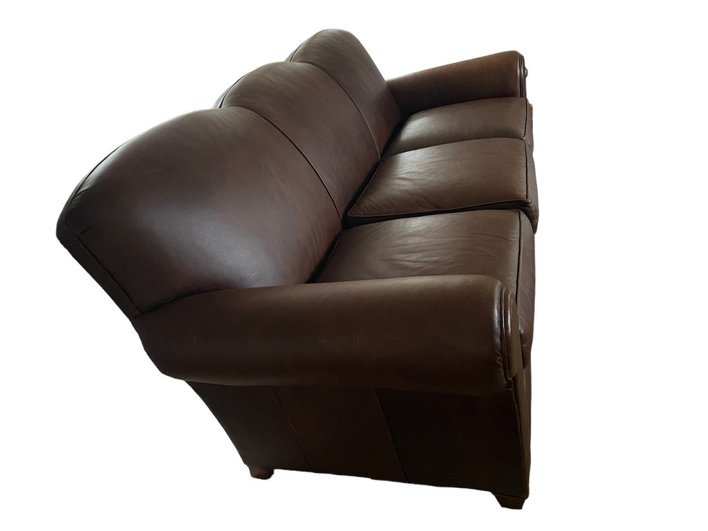 Mitchell Gold — Leather Sofa, Club Style