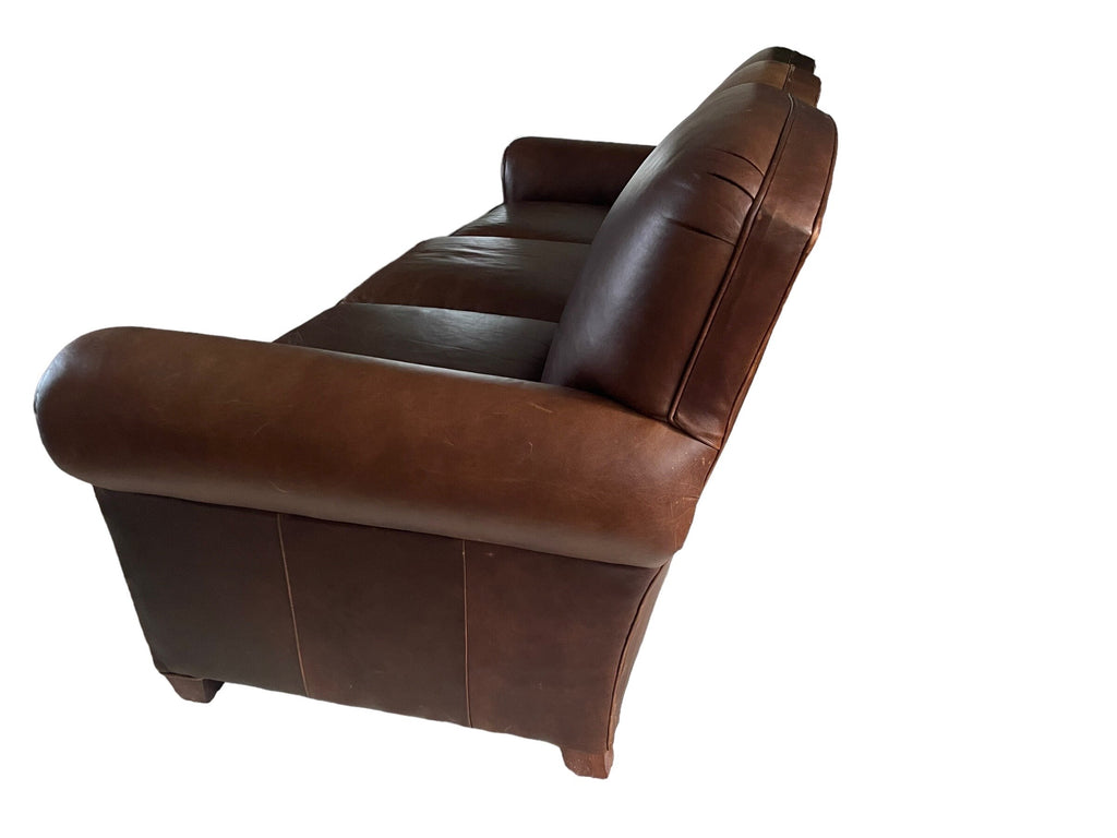 Mitchell Gold — Leather Sofa, Club Style