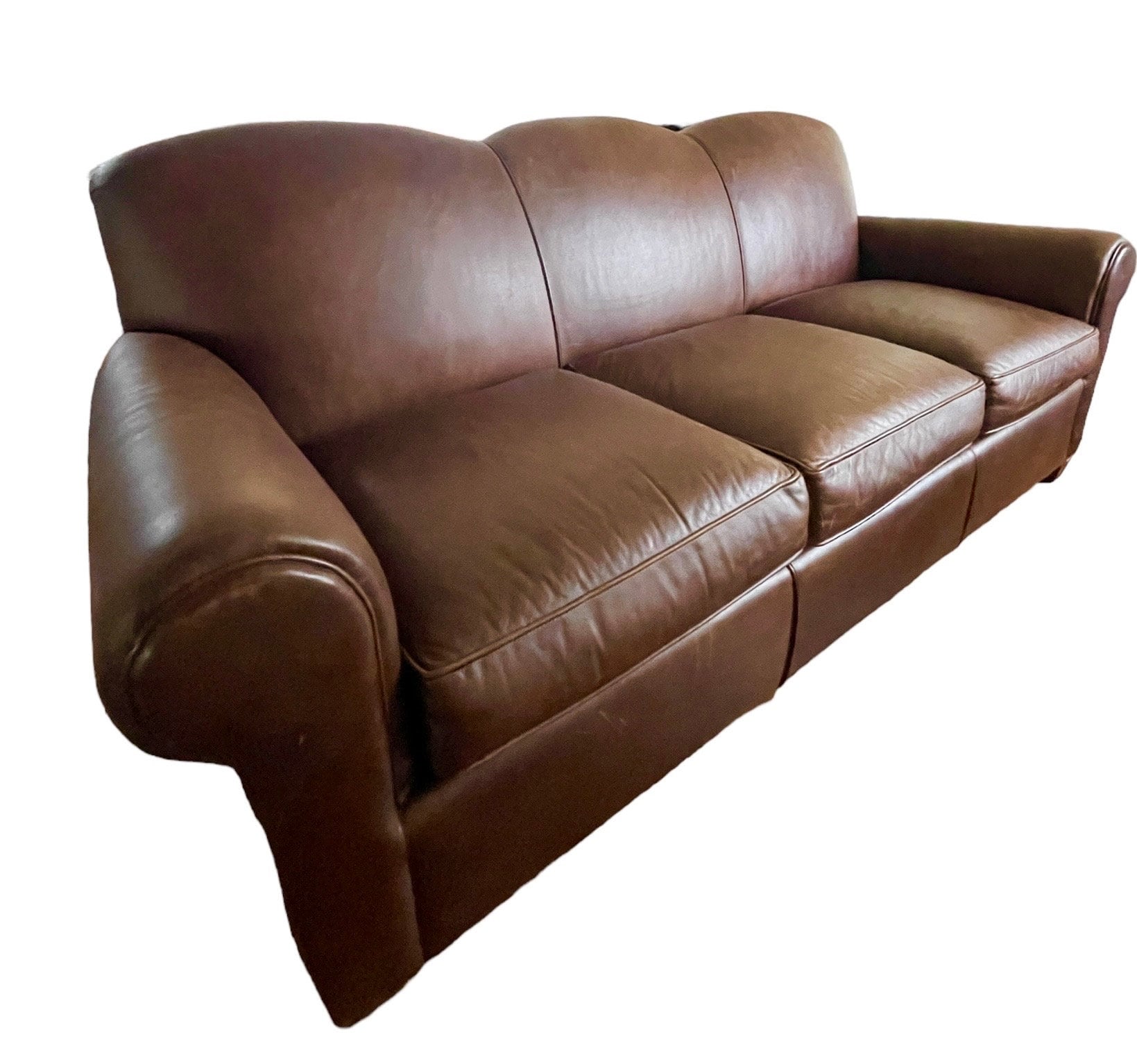 Mitchell Gold — Leather Sofa, Club Style