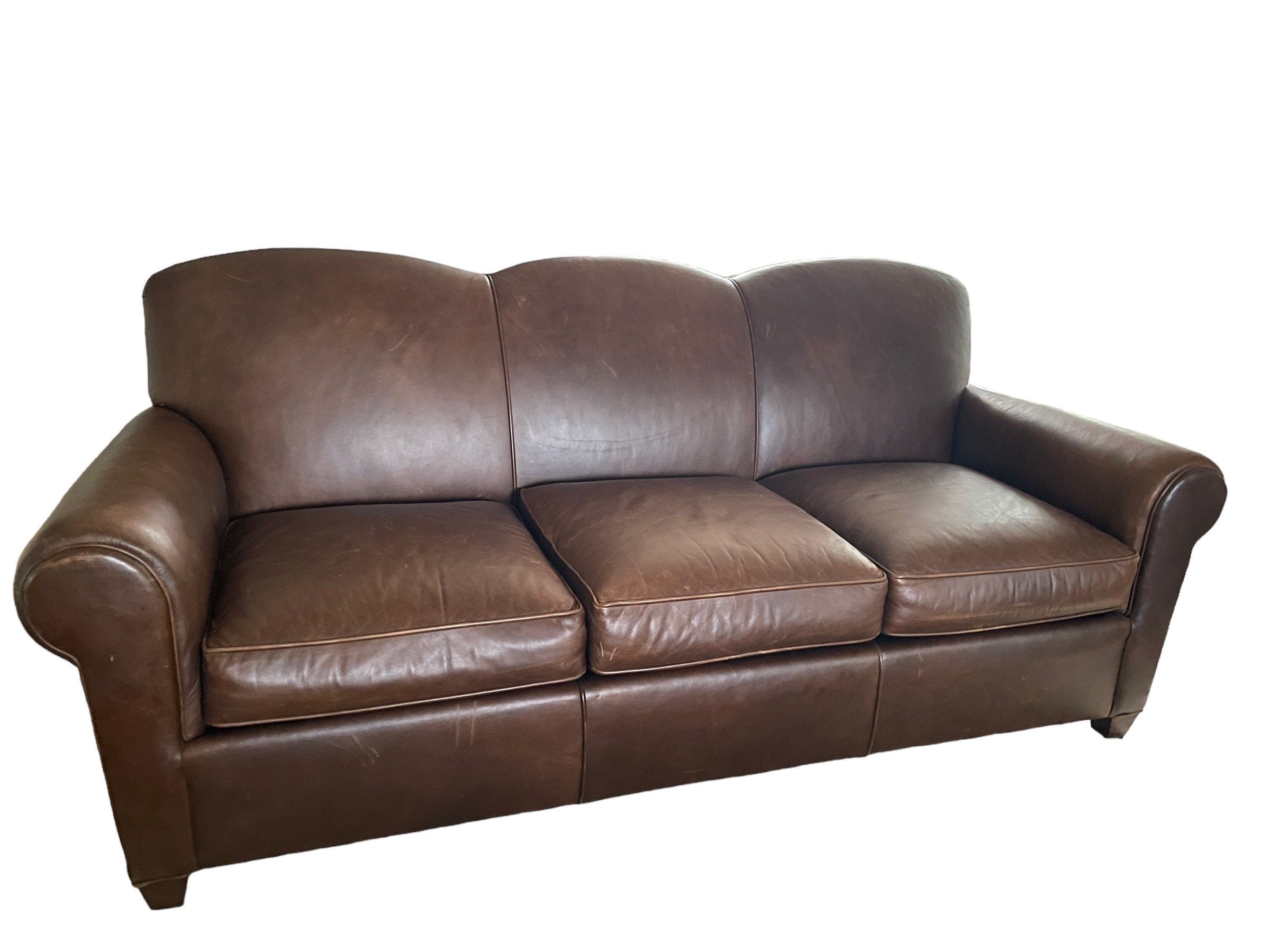 Mitchell Gold — Leather Sofa