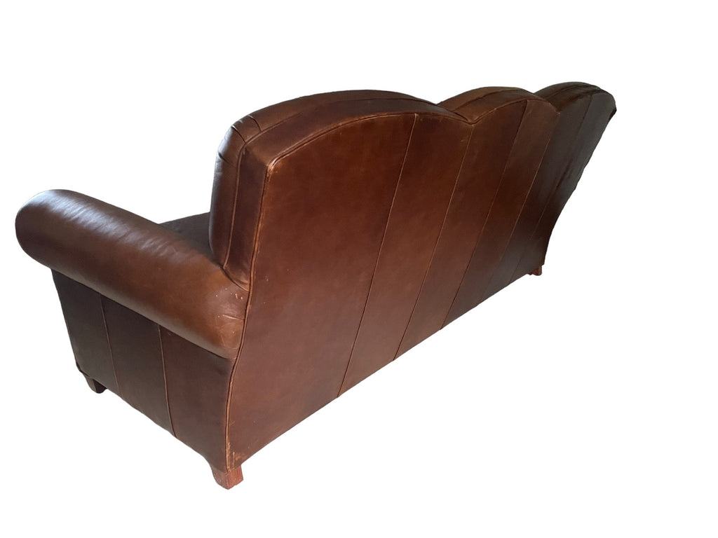 Mitchell Gold — Leather Sofa, Club Style