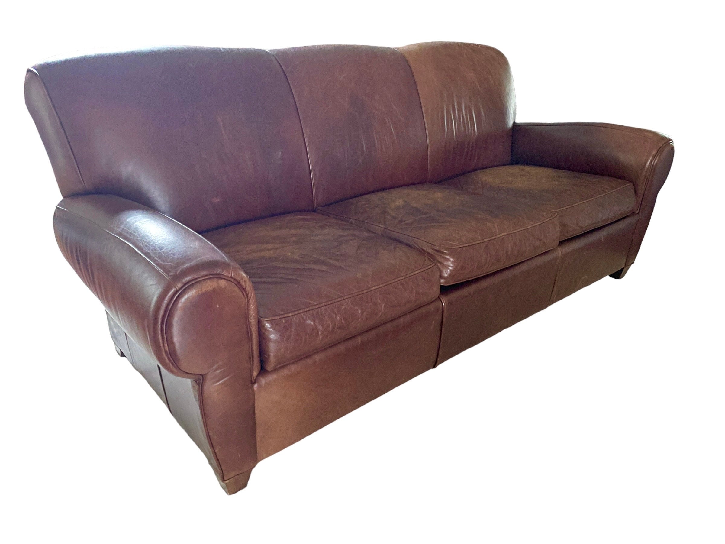 Mitchell Gold — Leather Sofa