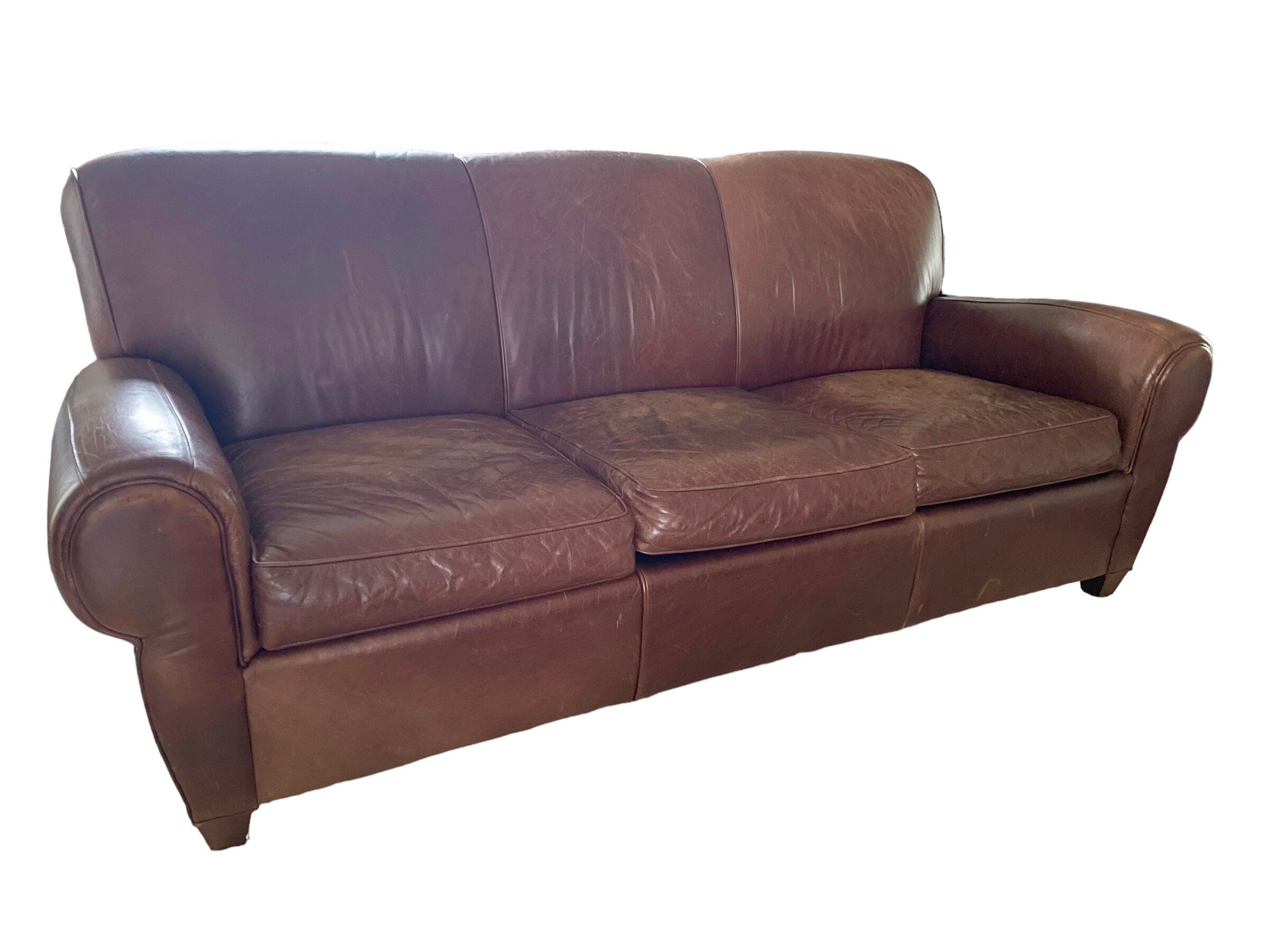 Mitchell Gold Manhattan — Leather Sofa
