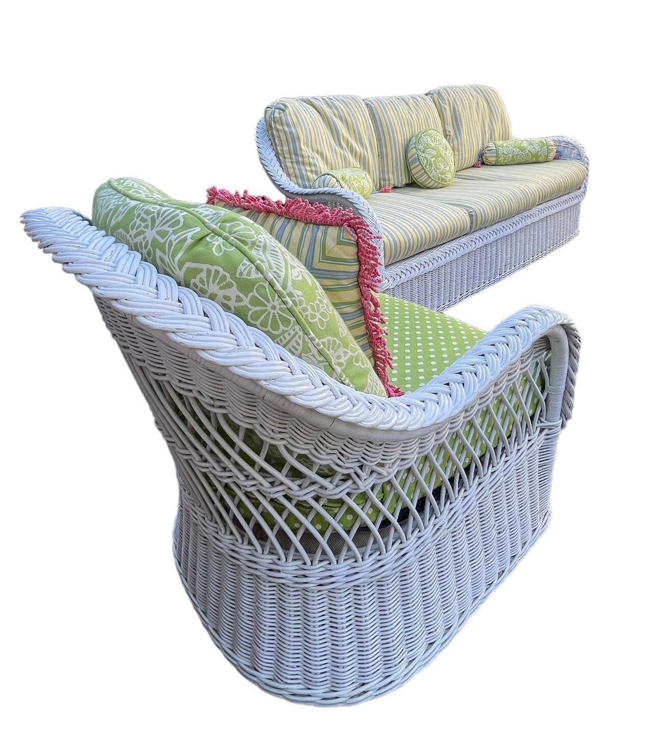 Henry Link — Wicker Armchairs, Pair