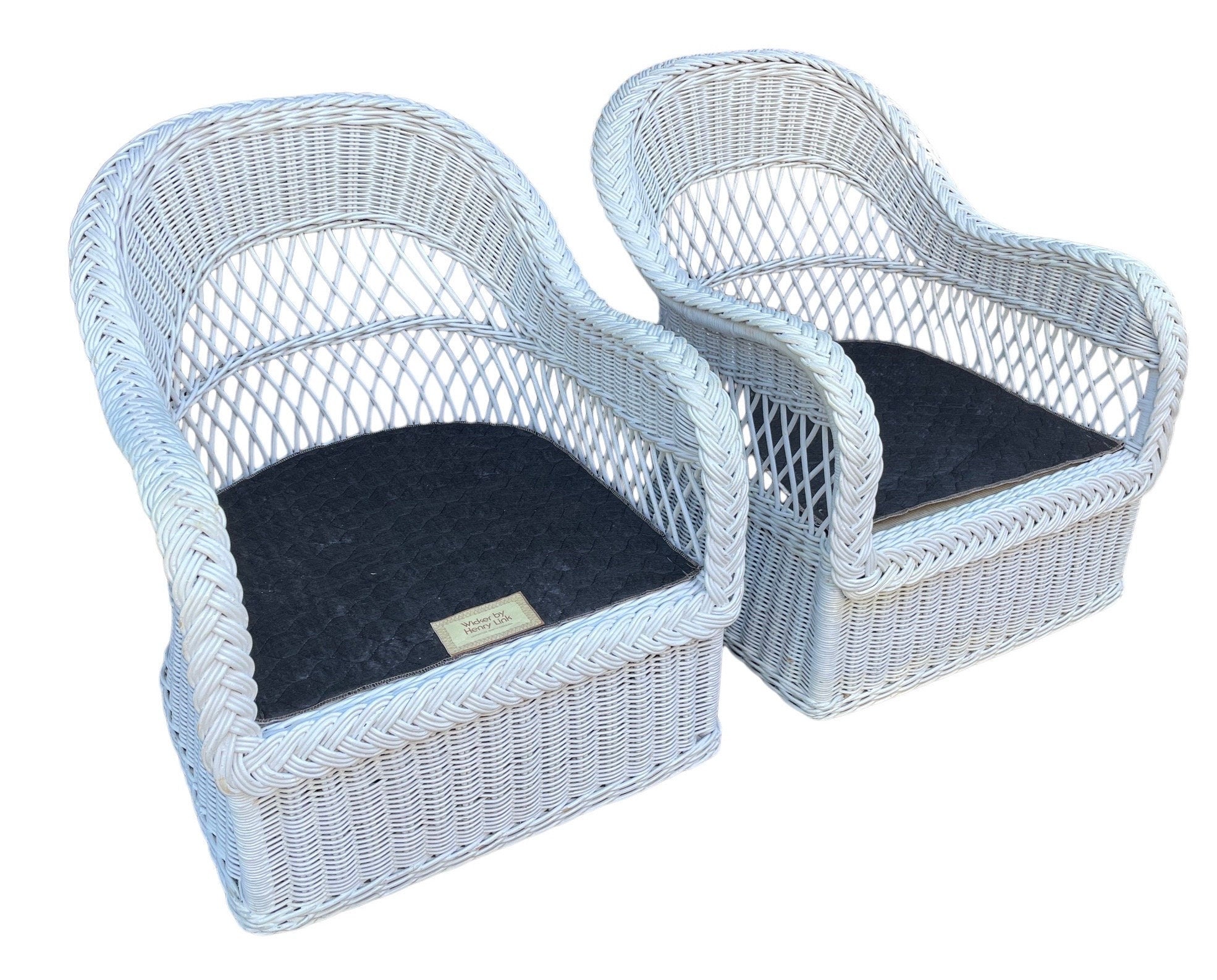 Henry Link — Wicker Armchairs, Pair