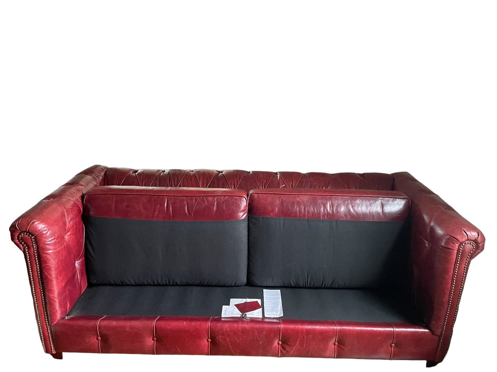 Klaussner — Chesterfield Leather Sofa