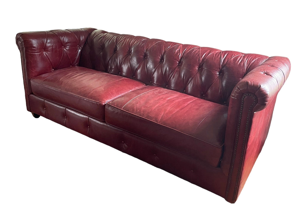 Klaussner — Chesterfield Leather Sofa