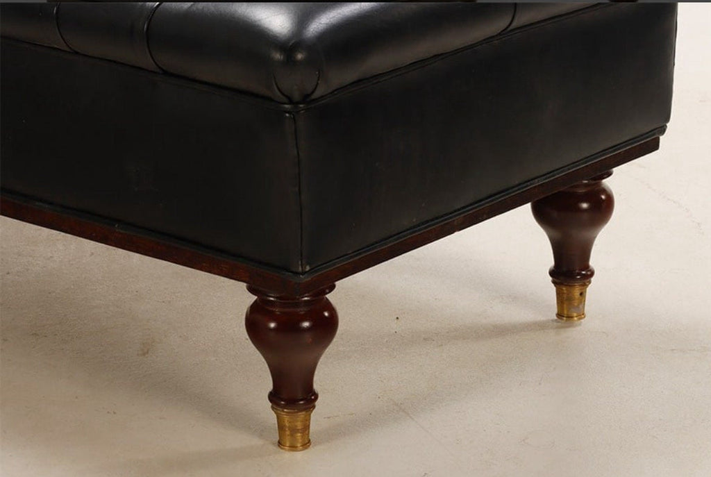 Leather Ottoman — Chesterfield Bench