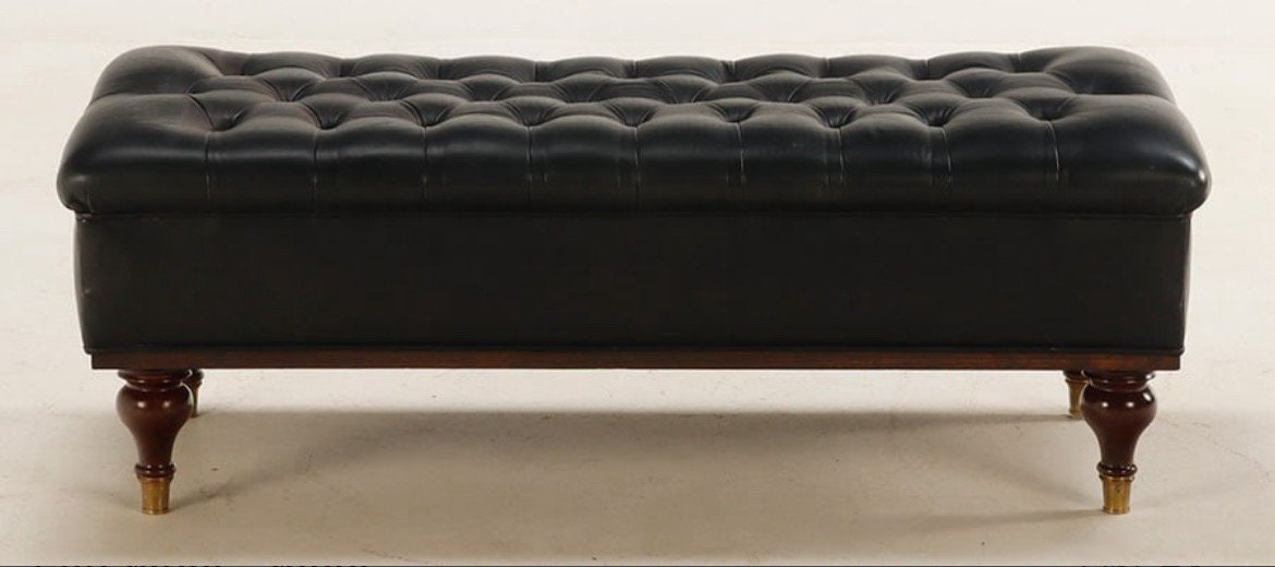 Leather Ottoman — Chesterfield Bench