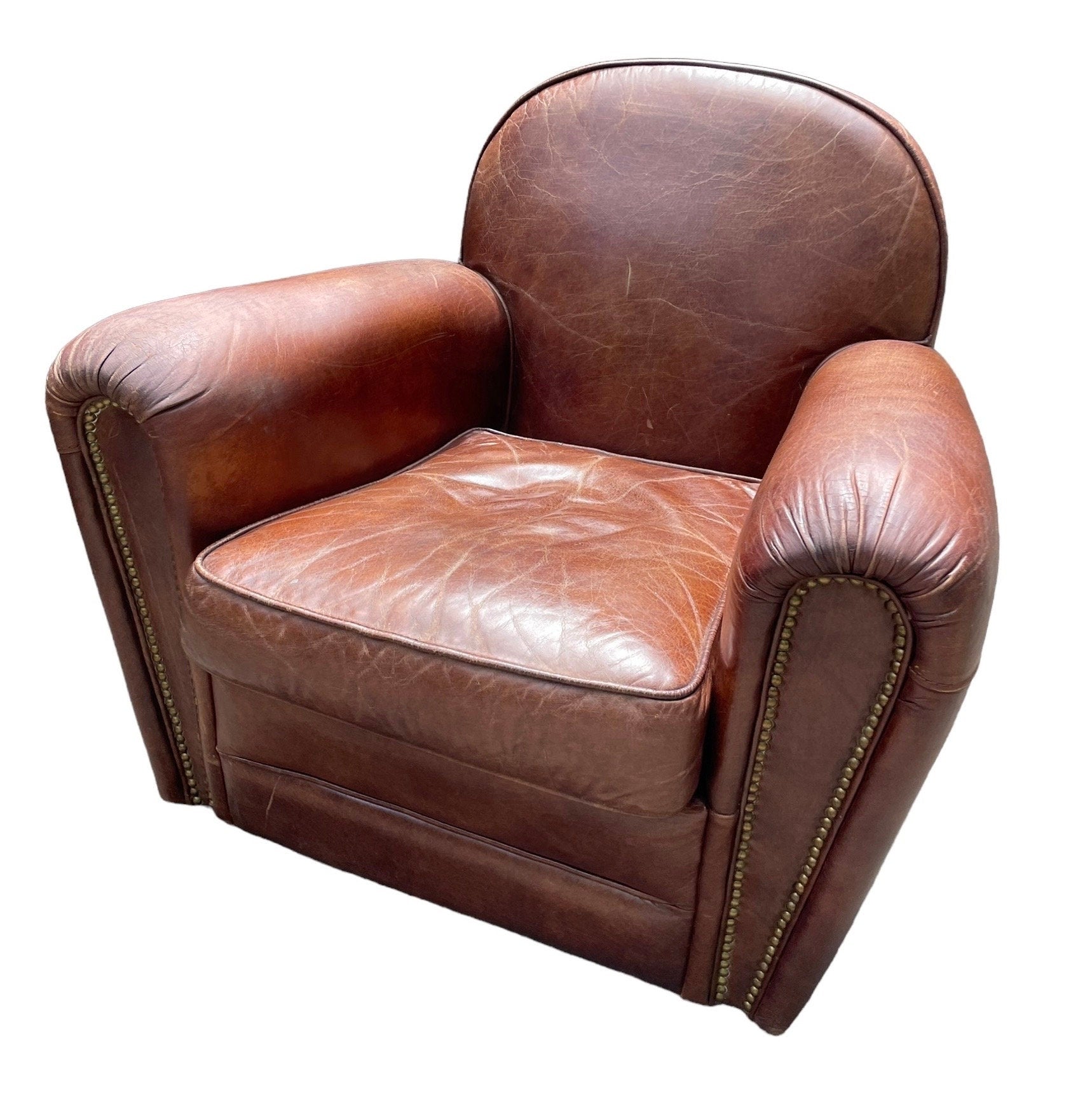 Restoration Hardware Style — Leather Armchair