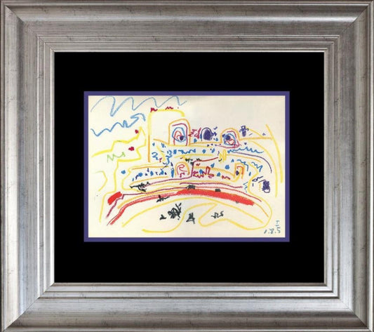 Pablo Picasso 1961 Original Lithograph from 1959 Sketchbook Artwork Framed Lithograph Iconic Art Piece Heirloom Wedding Gift Birthday Gift