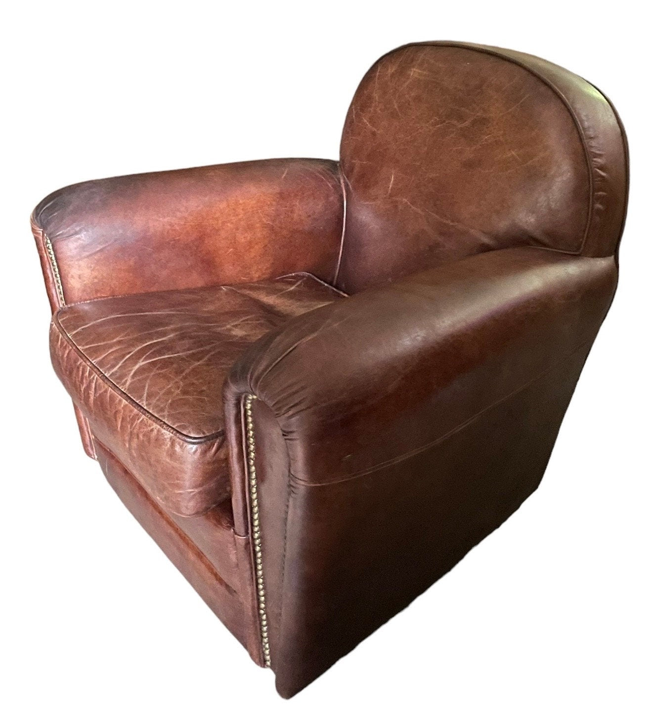 Restoration Hardware Style — Leather Armchair