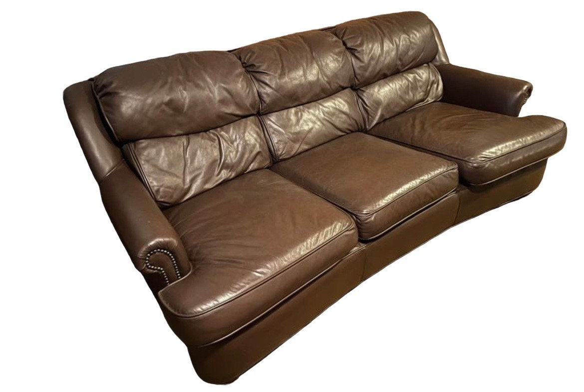 Brown Leather Couch Emerson Leather Luxury 3 Seater Sofa Vintage Like New Vintage Sofa in style of Ralph Lauren Leather Couch