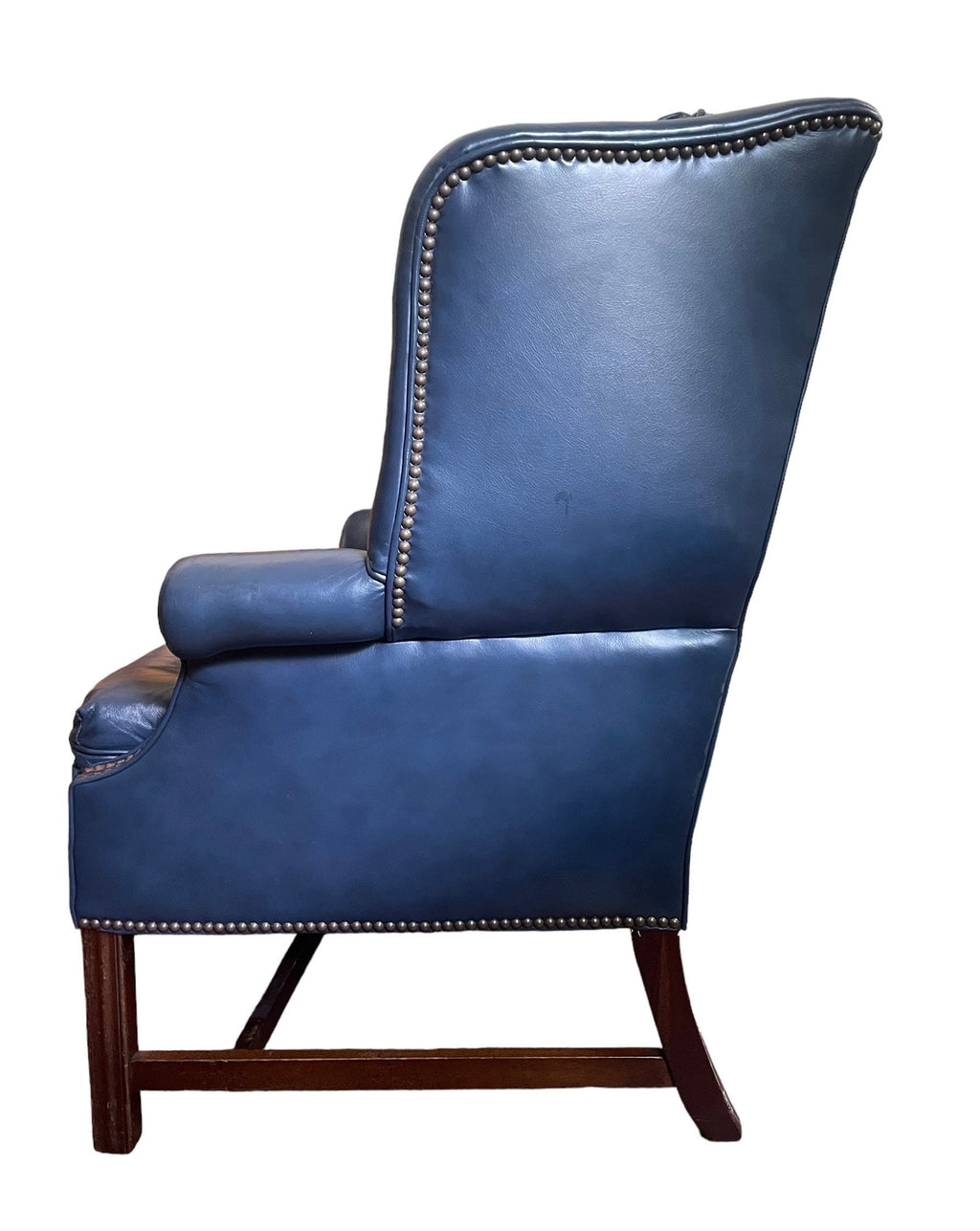 Leather Wingback — Armchair and Ottoman