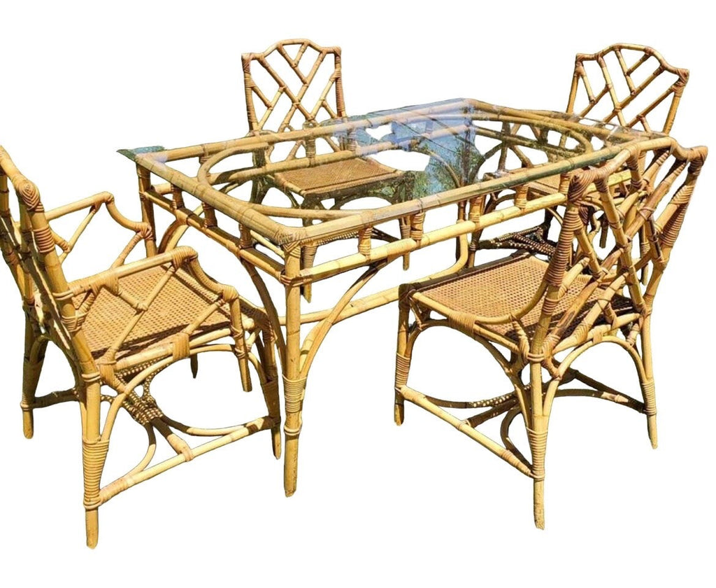Chinese Chippendale — Bamboo Dining Set